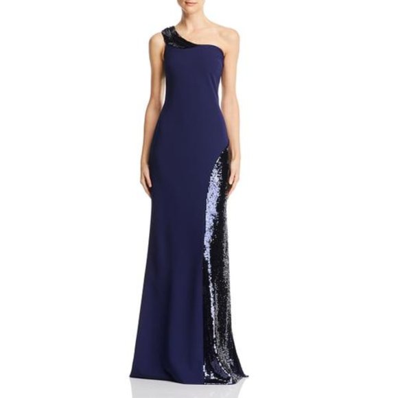 Aidan Mattox Dresses & Skirts - NWT! Aidan Mattox One Shoulder Sequined Gown
